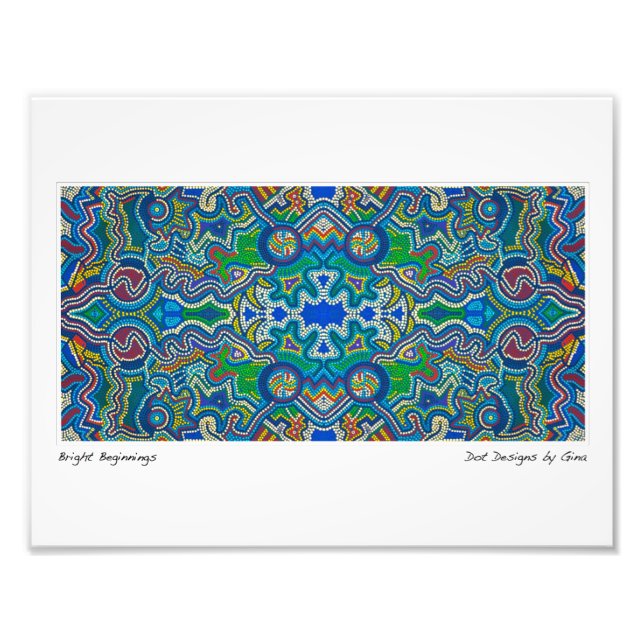 Aborigine-inspirierte Punktdesigns von Gina Fotodruck (Vorne)