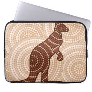 Aborigine-Kangaroo-Punktmalerei Laptopschutzhülle