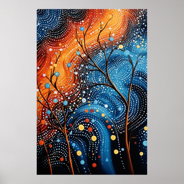 Aborigine-Kunst: Dreamtime Stories Art Poster (Vorne)