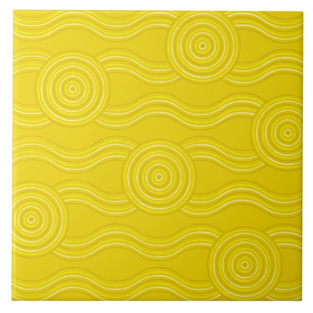 Aborigine-Kunst Fliese (Vorderseite)