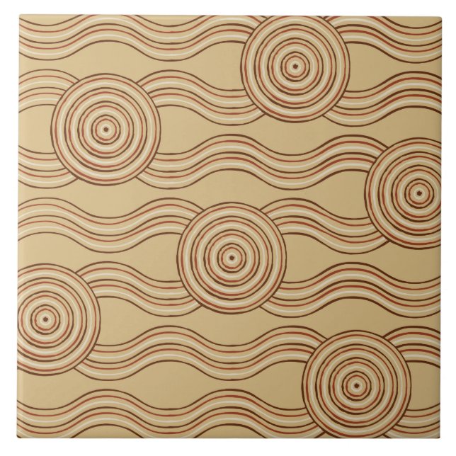 Aborigine-Kunst Fliese (Vorderseite)