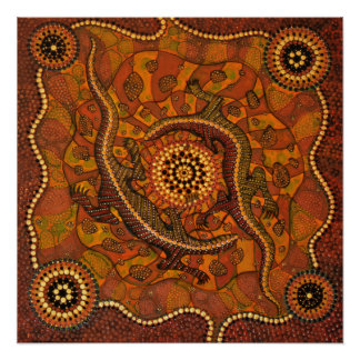 Aborigine-Kunst - Goanna Dreaming Poster