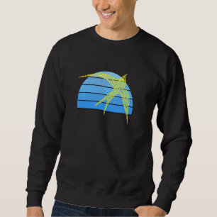 Aborigine-Kunst Inspiriert Gelbe Schwalbe Blaues H Sweatshirt