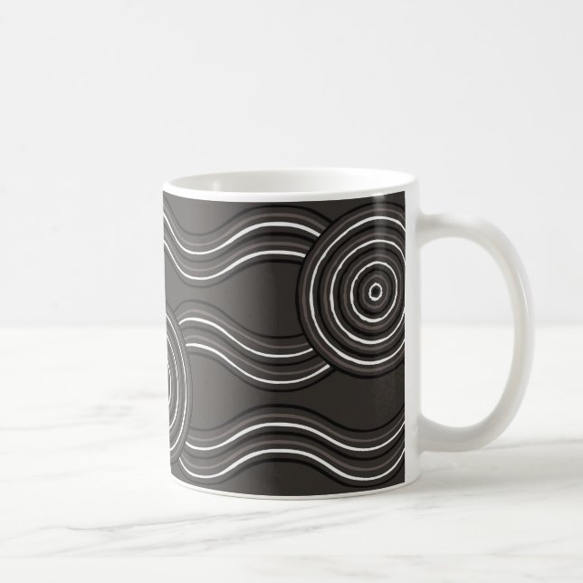 Aborigine-Kunststurm Kaffeetasse (Rechts)