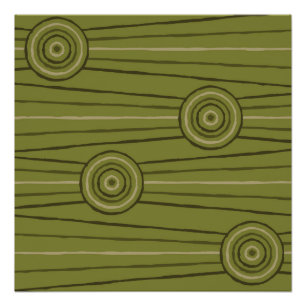 Aborigine-Linien- und Kreismalerei Poster