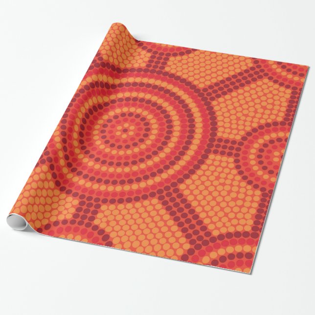 Aborigine-Meetingplace Fire Geschenkpapier (Ungerollt)