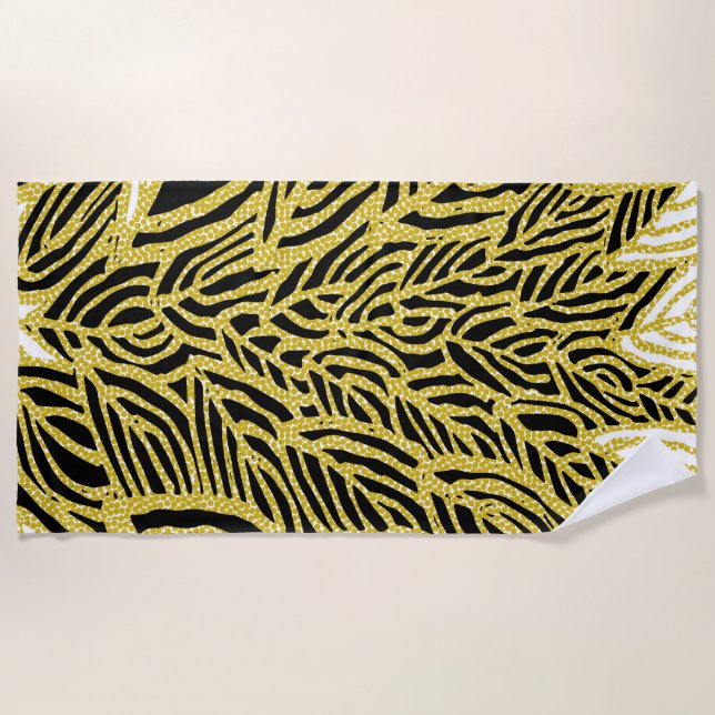 Aborigine-Muster-14 Beach Handtuch (Vorderseite)