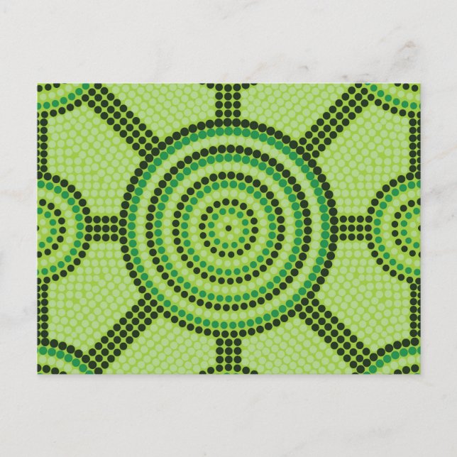 Aborigine-Punktmalerei Postkarte (Vorderseite)