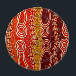 Aborigine-Serpents. Dartscheibe<br><div class="desc">Aborigine-Schlangen,  Schlangen,  Stammesschlangen,  Shaman-Schlangen,  orange-gelb,  abstrakt,  Virginia Vivier,  Vagabond Folk Art,  Hexenhammer,  boho Dekoration,  Stammesdekor.</div>