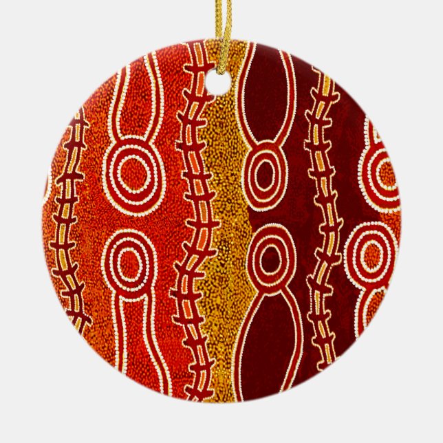 Aborigine-Serpents. Keramik Ornament (Vorne)