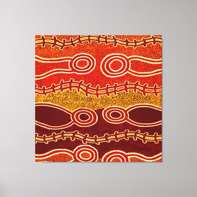 Aborigine-Serpents. Leinwanddruck (Vorderseite)