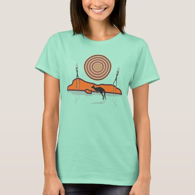 Aborigional Sunrise T-Shirt (Vorderseite)