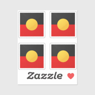 Aborigy Glossy Square Flag Aufkleber