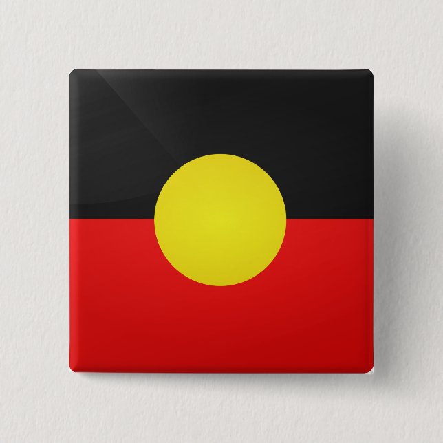 Aborigy Glossy Square Flag Button (Vorderseite)