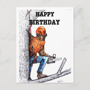 Aborist Tree Chirurg Geburtstag Geschenk. Postca Postkarte