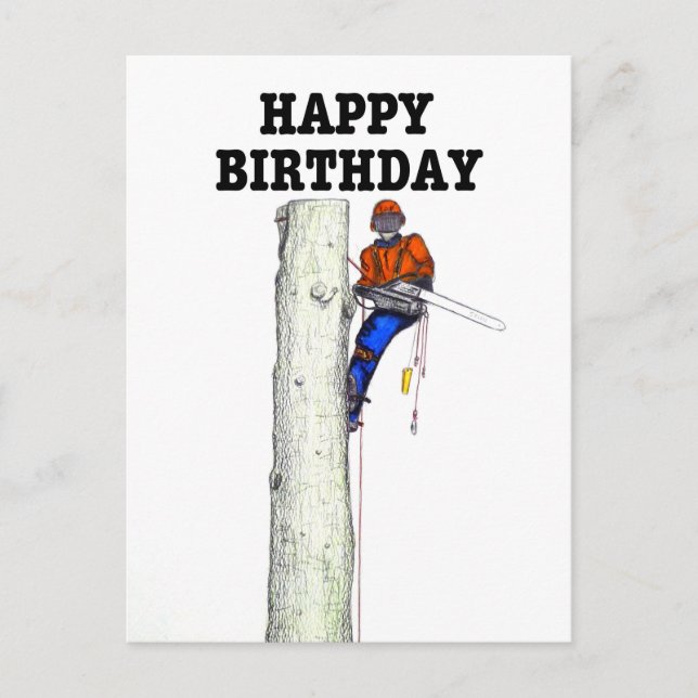 Aborist Tree Chirurg Geburtstag Geschenk. Postca Postkarte (Vorderseite)