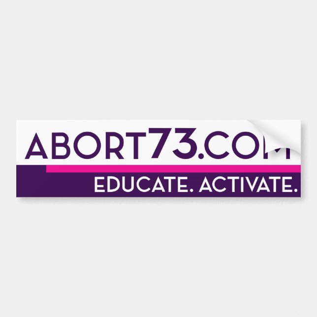 Abort73.com/erziehen. Aktivieren Sie Autoaufkleber (Vorne)