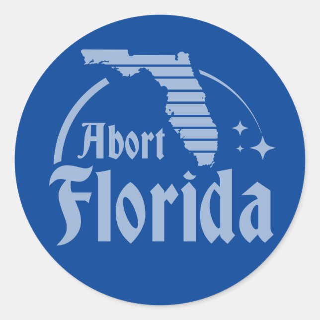 Abort Florida Runder Aufkleber (Vorderseite)