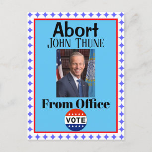 Abort John Thune Postcard Postkarte
