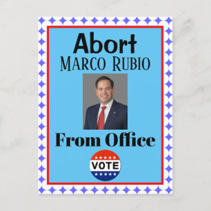 Abort Marco Rubio Postcard Postkarte