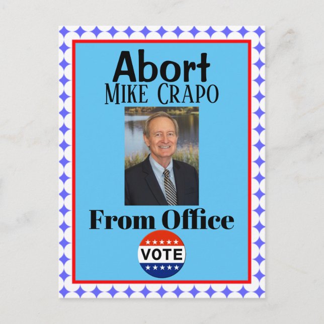 Abort Mike Crapo Postkarte (Vorderseite)