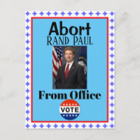 Abort Rand Paul Postcard