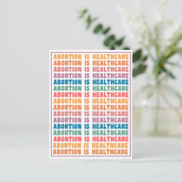 Abortion ist Rainbow Healthcare Postcard Postkarte