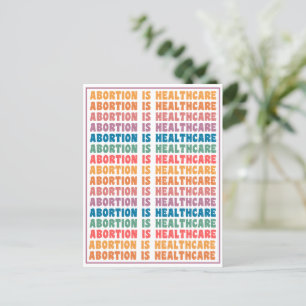 Abortion ist Rainbow Healthcare Postcard Postkarte
