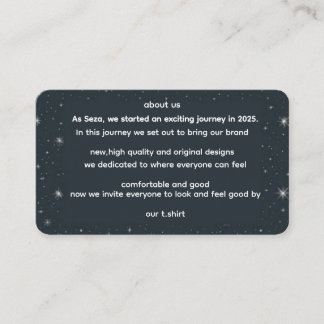 ABOUT US BEGLEITKARTE