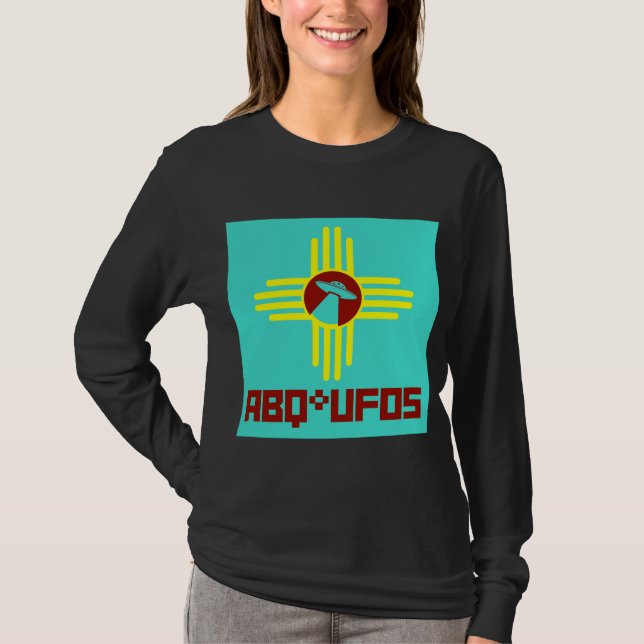 ABQ UFOs Womens Sweatshirt T-Shirt (Vorderseite)