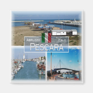 ABR008 PESCARA, Abruzzen, Italien, Kühlschrank Magnet