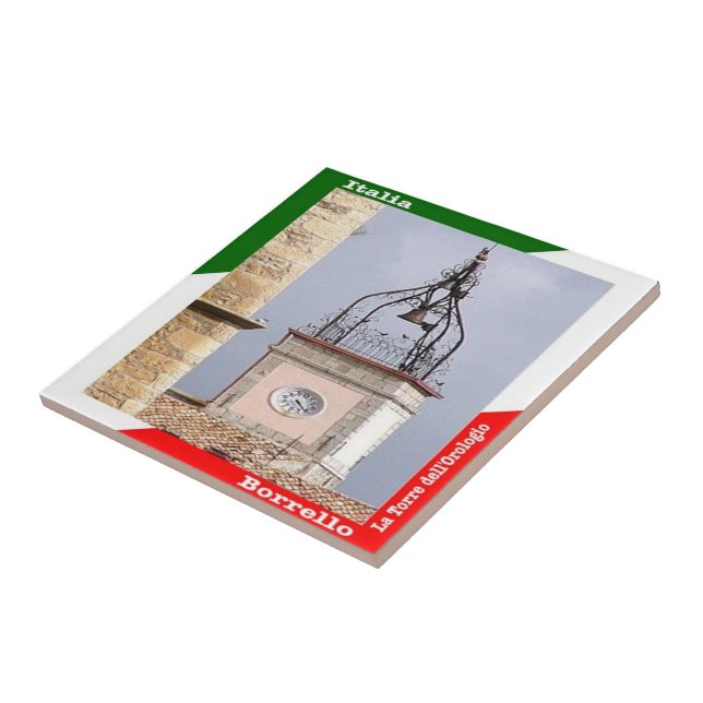 ABR017 BORRELLO, Der Uhrturm, Fliese (Seite)