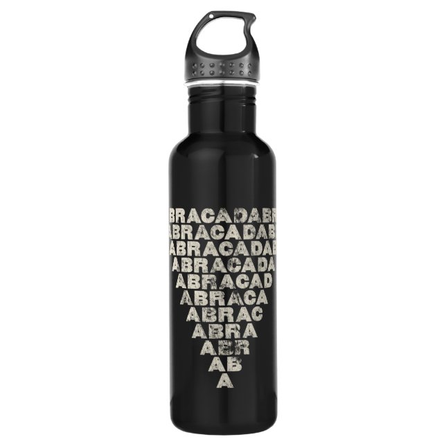 Abracadabra [hellinvertierte Pyramide] Trinkflasche (Vorderseite)