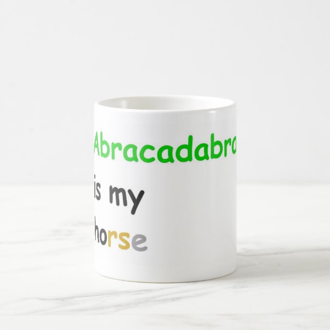 Abracadabra ist mein Pferd Kaffeetasse (Mittel)