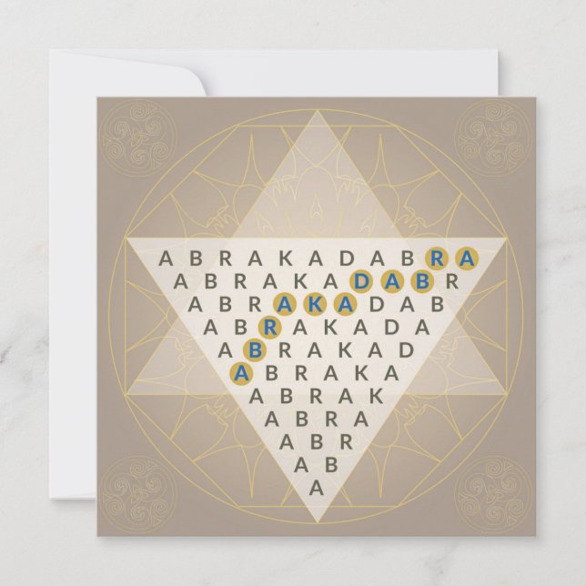 Abracadabra Magic Mantra Illustration Triangle Save The Date (Vorderseite)