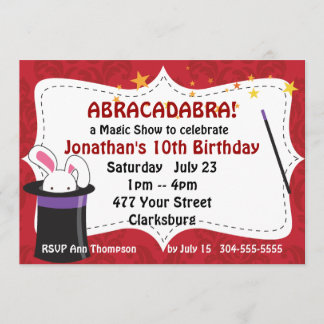 Abracadabra Magic Show Einladung