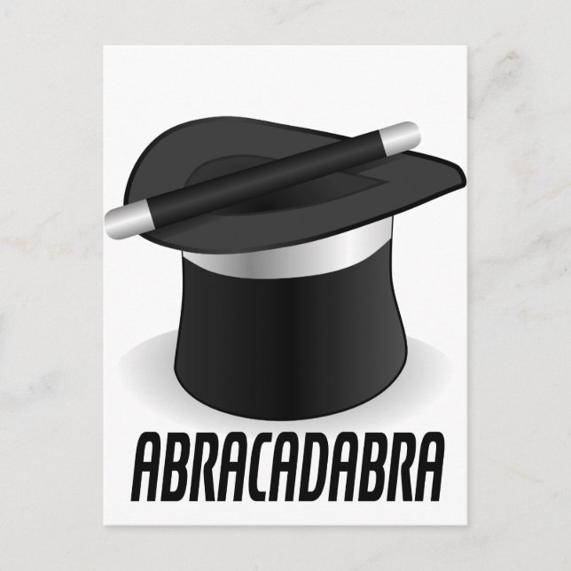 Abracadabra Magic Top Hat Postkarte (Vorderseite)