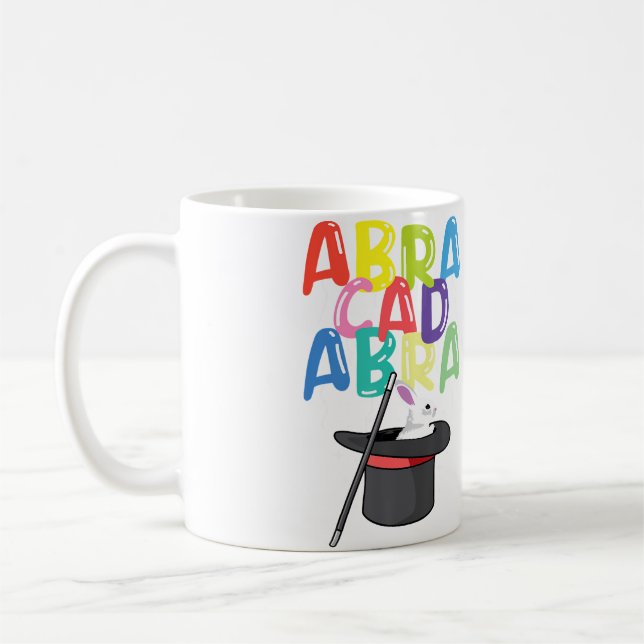 Abracadabra Magician Rabbit In A Hat Magic Wand Kaffeetasse (Links)