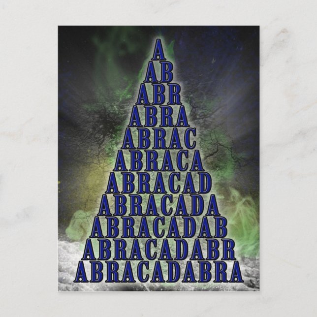Abracadabra Postkarte (Vorderseite)