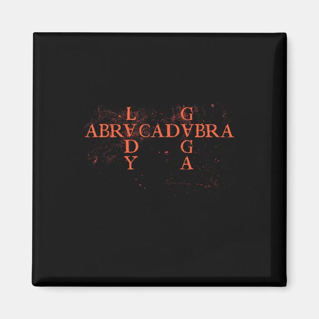 Abracadabra Vintage Dreieck Gothic für Männer Frau Magnet (Vorne)