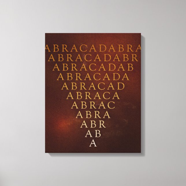 Abracadabra Wrapped Canvas Print Leinwanddruck (Vorderseite)