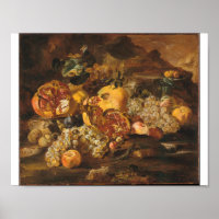 Abraham Brueghel - Granatäpfel und andere Früchte