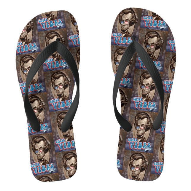 Abraham Chillincoln Lincoln Music Headphones Flip Flops (Fußbett)