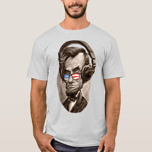 Abraham Chillincoln Lincoln Patriotische Sonnenbri T-Shirt (Vorderseite)