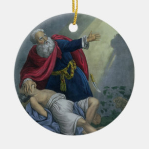 Abraham, der herauf seinen Sohn Isaac, von einem Keramikornament