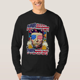 Abraham Drinkin 4. Juli Shirt Abe Lincoln Männer