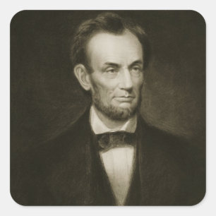 Abraham Lincoln, 16. Präsident der Vereinigten Sta Quadratischer Aufkleber