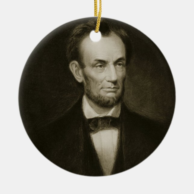 Abraham Lincoln, 16. Präsident des vereinigten Keramik Ornament (Vorne)