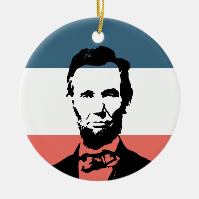 Abraham Lincoln-16. Präsident Keramikornament (Vorne)