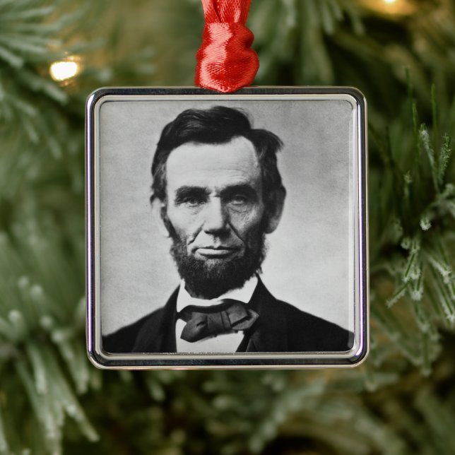 Abraham Lincoln: 16. Präsident von Amerika Ornament Aus Metall (Baum)